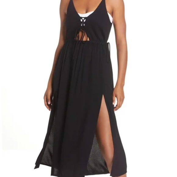 O'Neill Cory Open Back Cover-Up Midi Dress / SIZE S - Picture 6 of 8